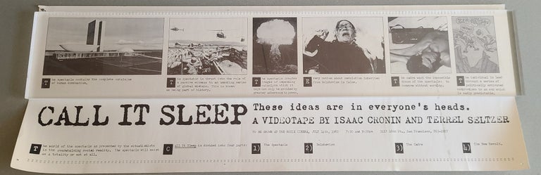 Item #12181 Call It Sleep Poster for Screening at Roxie Theater, San Francisco on July 14, 1982. Terrel Seltzer Isaac Roning.