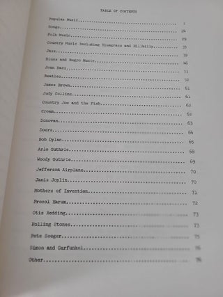 Folk-Rock: A Bibliography on Music of the Sixties