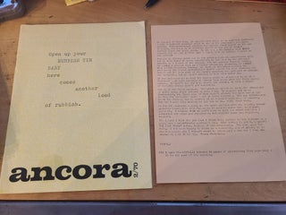 Item #19530 Ancora, The Magazine of Monash University, February 1970, Anchorite Number One....