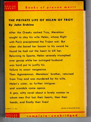 The Private Life of Helen of Troy