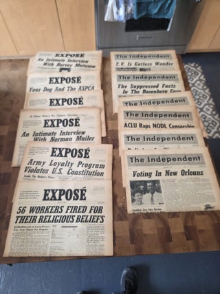 Item #19913 Epose / Independent 55 Newspapers From 1953 to 1964. Paul Krassner Lyle Stuart